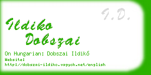 ildiko dobszai business card